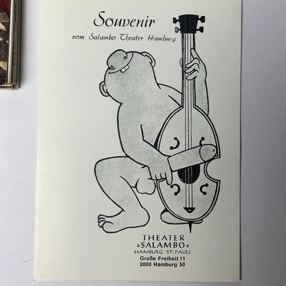 Souvenir von Salambo Theater Hamburg POSTCARD 1995 Reeperbahn St. Pauli Nude - Picture 1 of 4